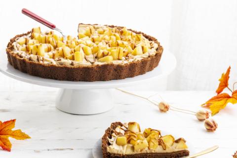Tarte à la crème et aux pommes aux Biscoff