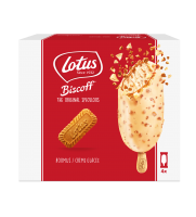 Glace au Lotus Biscoff Speculoos stick au chocolat blanc 4x1p.