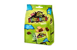 Lotus Dinosaurus Minis met melkchocolade 6 zakjes
