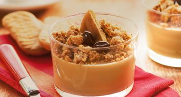 recette Panna cotta au café et crumble de biscuits original Lotus Biscoff